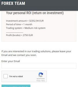 forex team investment roi calculation